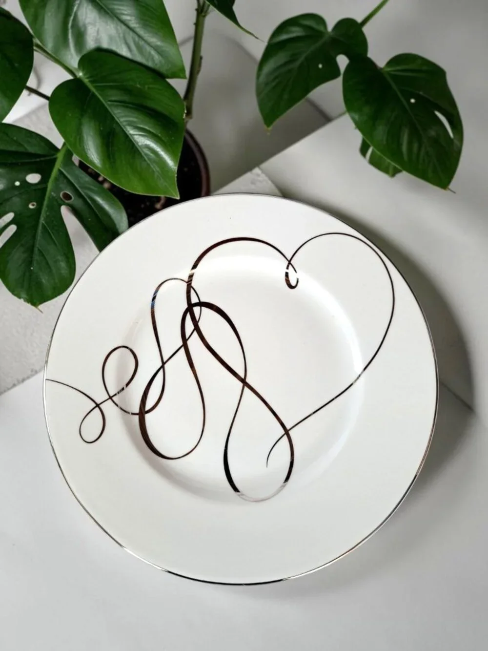 Mikasa Love Story Salad Plate 8 1/2” New -with bar code sticker attached